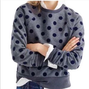 J Crew polka dot sweatshirt